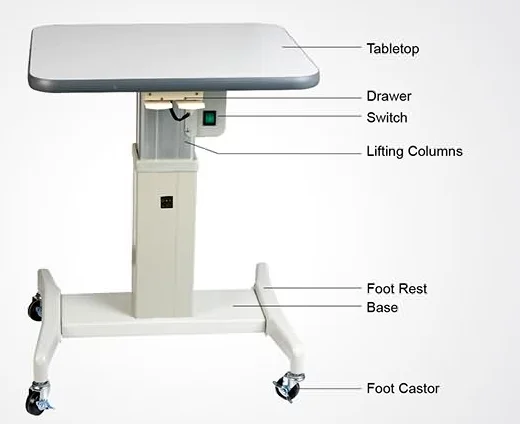 WZ-20 Medical Ophthalmic Instrument Electronic Elevating Table For Ophthalmology