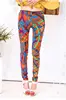 Wholesale fashionable ladies belt printed leggings for women