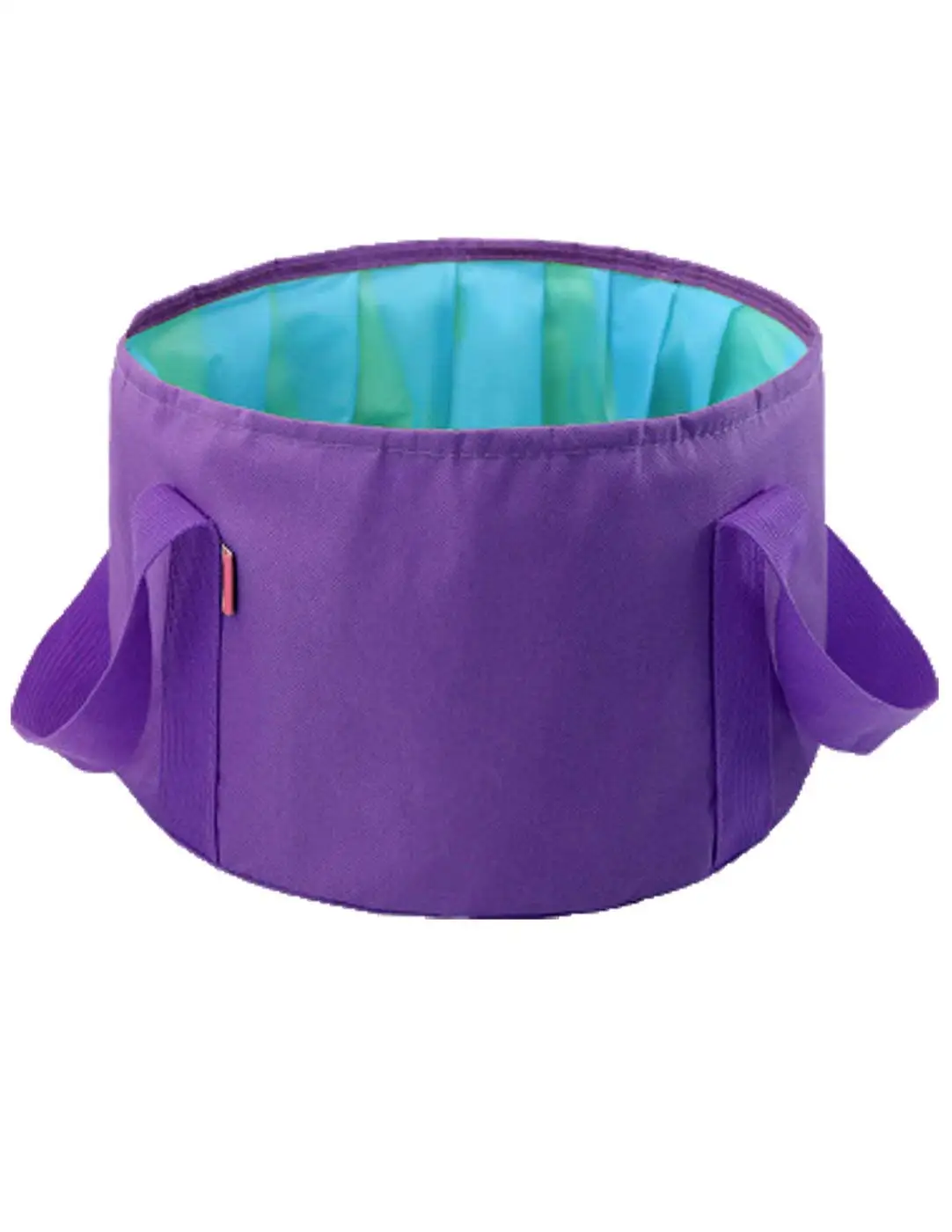 8L Camping Hiking Folding Wash Basin Bucket Travel Water Storage Bag purple