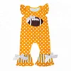 wholesales girls toddler baby clothing sports season outfit football dot romper