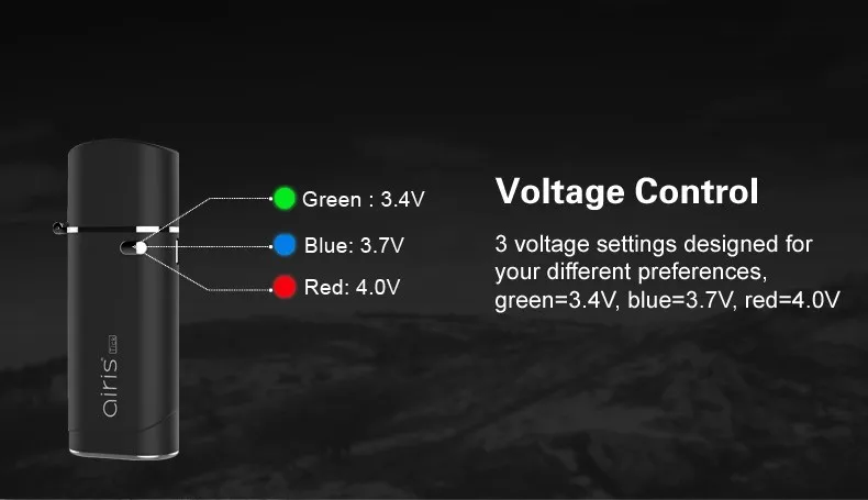 Ebay Best Selling Manual Cbd Vape Battery 650mah Airis Tick Zipper