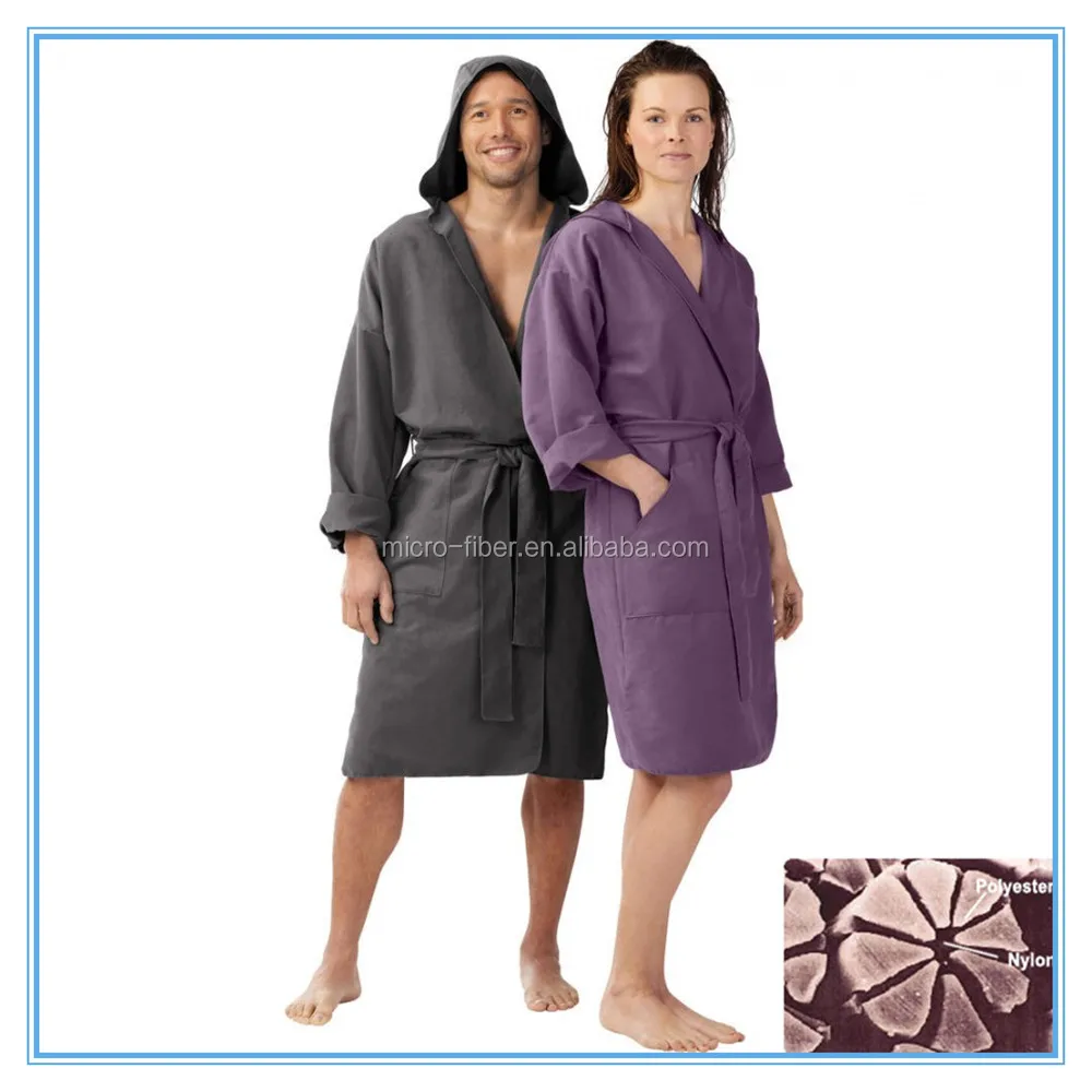 Custom Microfiber Suede Quick Dry Bathrobe Buy Custom Design Suede