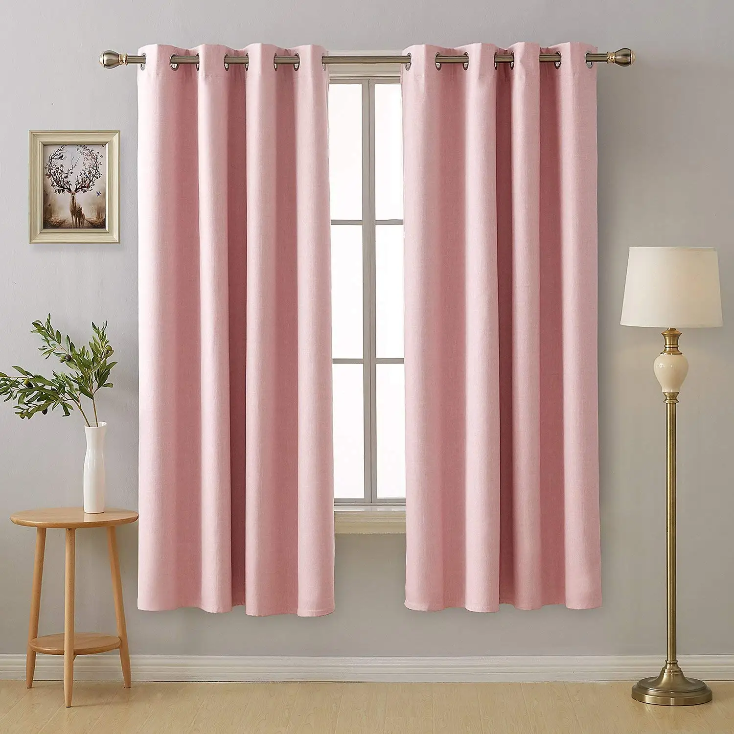 100 Pink Energy Efficient Thermal Insulated Curtains With 3 Pass