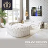 Italian design white velvet living room tufted sofa set customized post modern chesterfield sofa fabric button tufted sofas