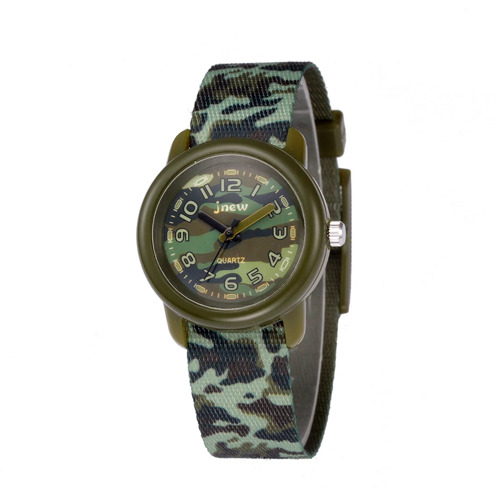 

Environmental Sports Cartoon Army Green Children Watch Waterproof For Boy kids watch water proof and water resist