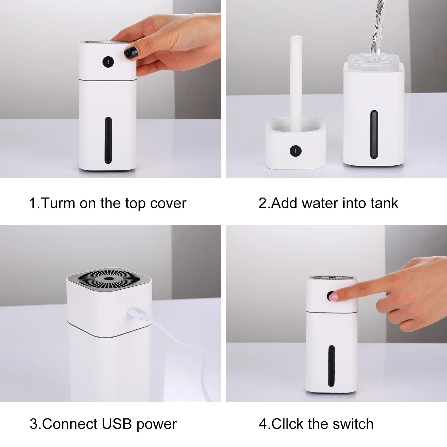 Mini Humidifier Travel Size Personal Humidifier, USB Powered Cool Mist Humidifier with 7 Color Night Light for Office Bedroom.JPG