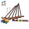 Classical outdoor 4 player children wooden croquet for family W01D003