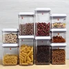Kitchen pop container set air tight dry food container , FDA and LFGB good grade grain cereals storage box for sale