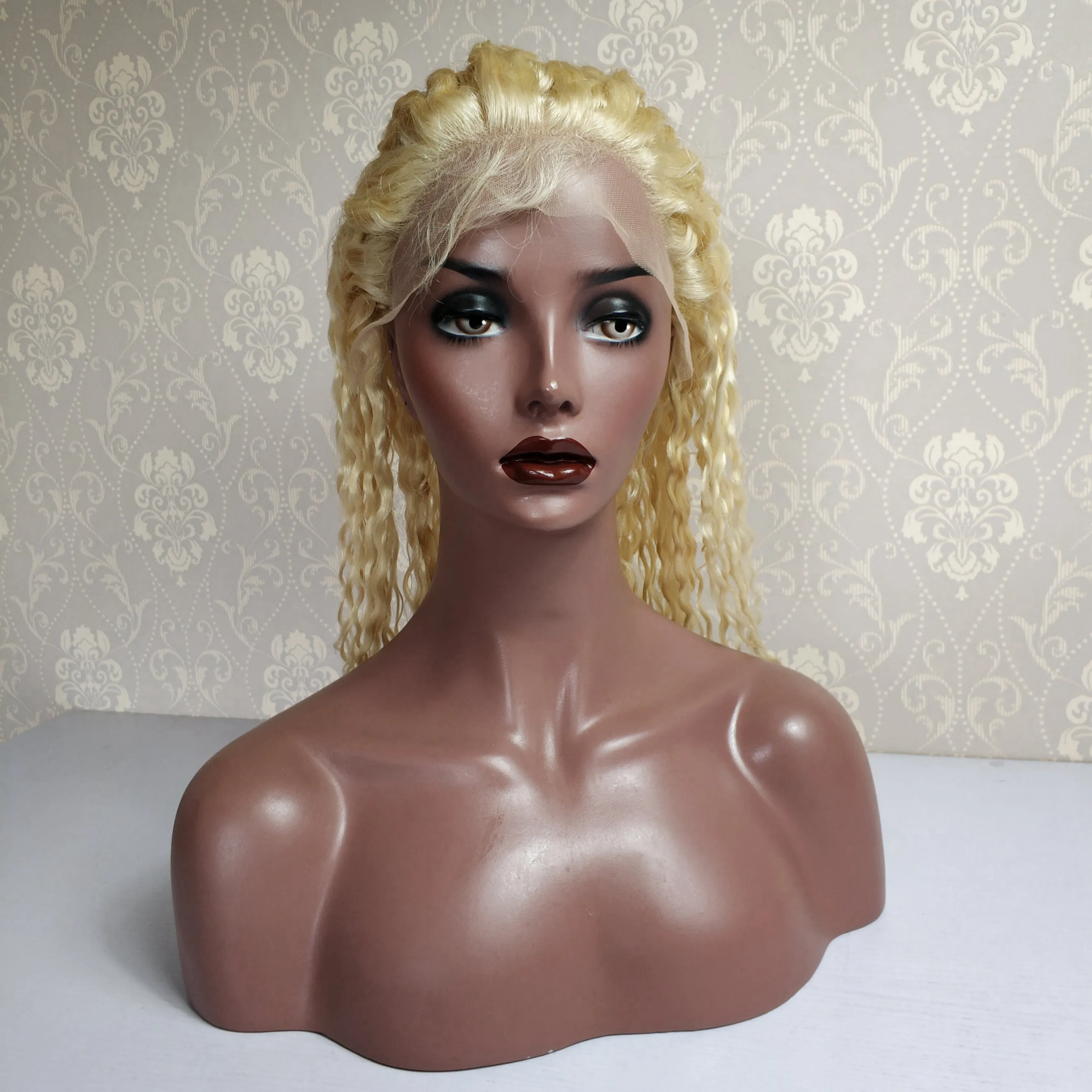 

China Factory 30inch Curly Virgin Peruvian Human Hair Full Lace Wigs With Baby Hair For Black Women Cuticle Aligned Hair