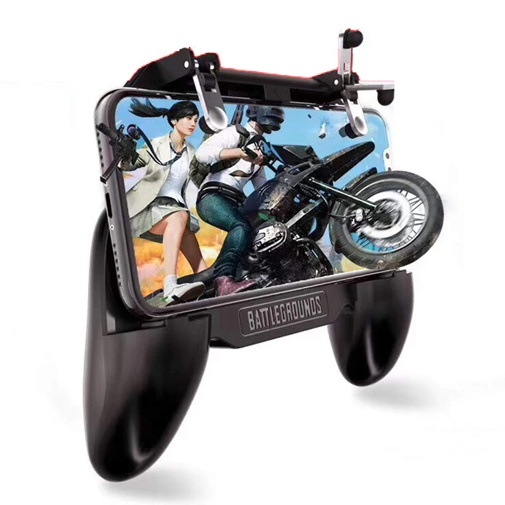 

SR 4000mAh Mobile Game Controller Gamepad Shoot and Aim Trigger Phone Cooling Pad Power Bank Mobile Gaming Joysticks 3 in 1, Black