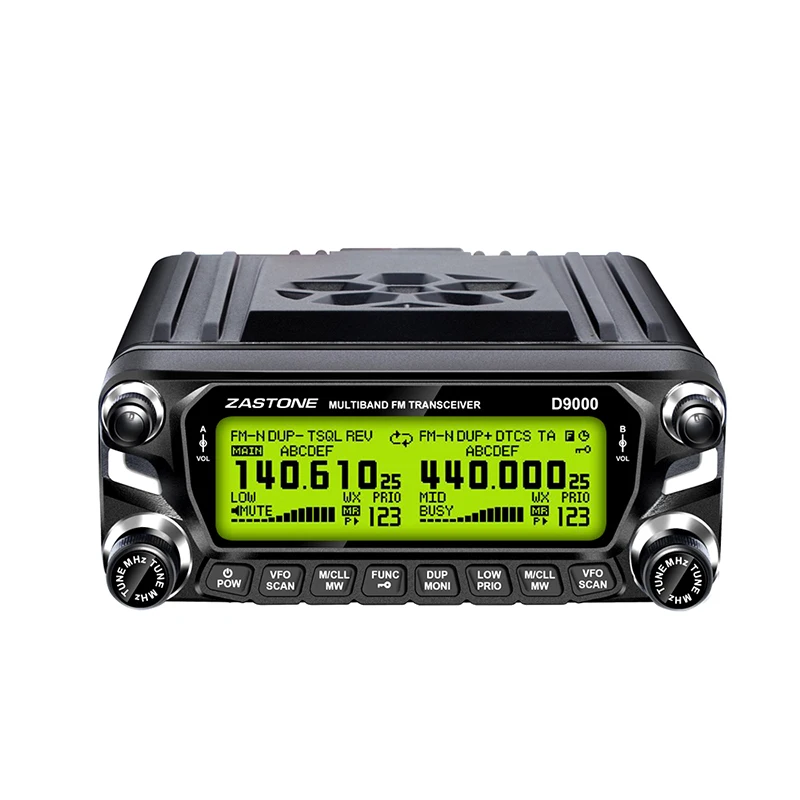 

Tri band transmitter and receiver Zastone D9000 mobile radio, Black
