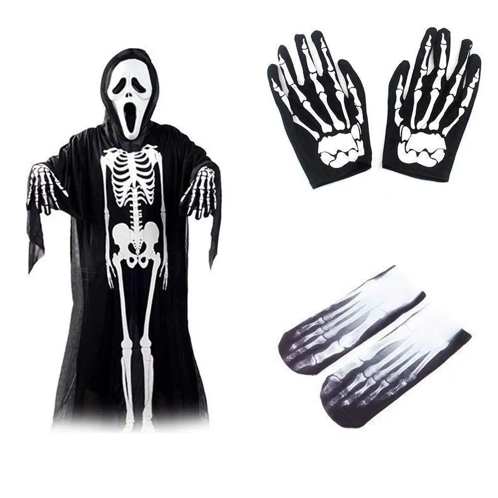 Buy Halloween Masquerade Party Horrific Skull Skeleton Bone Full Face