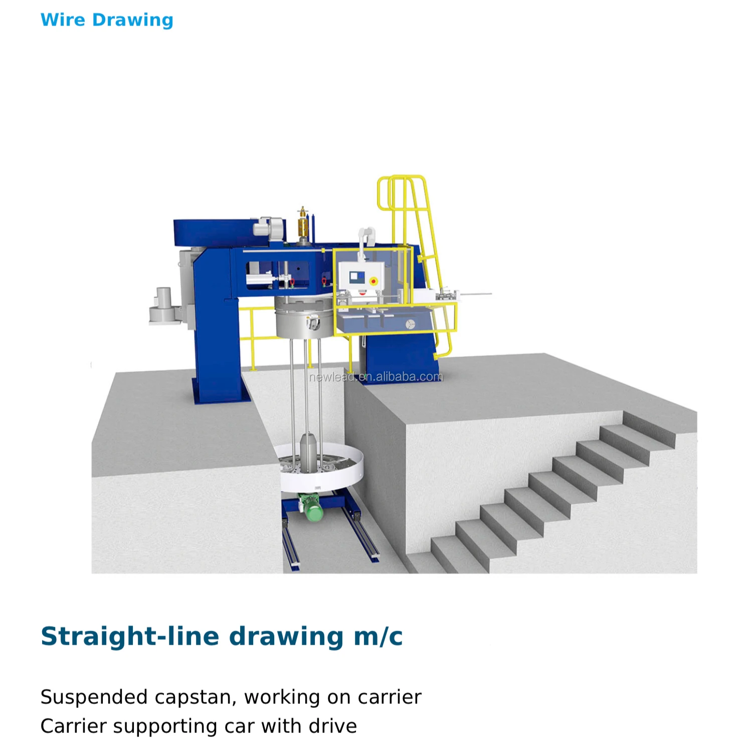 Inverted Vertical Type Wire Drawing Machine Suspended Block Suspended