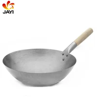 

Kitchen Utensils Traditional Hand Hammered Carbon Steel Pow Wok