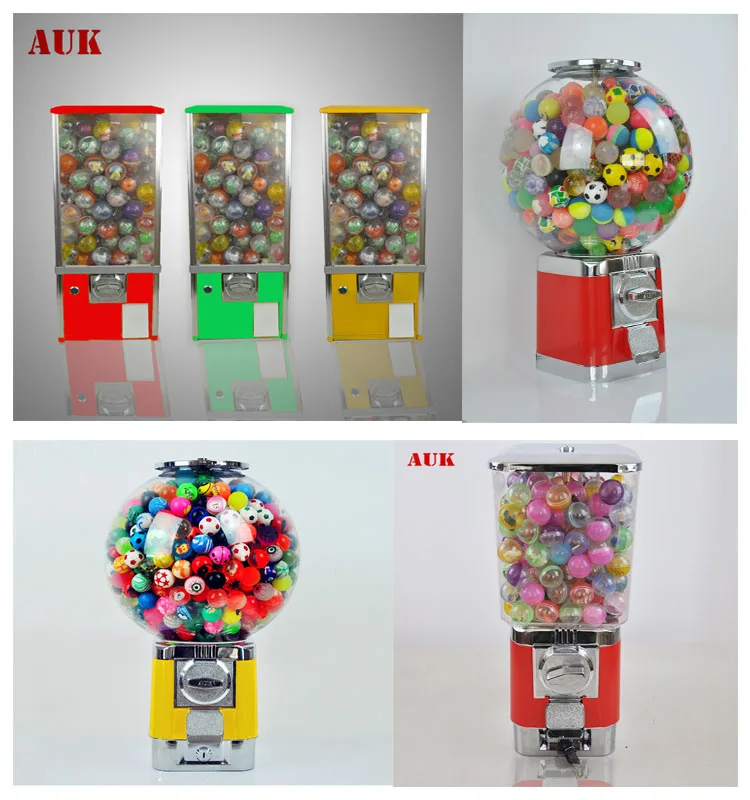 8 Metal 2 Pc World Globe Gumball Vending Machine Toy 