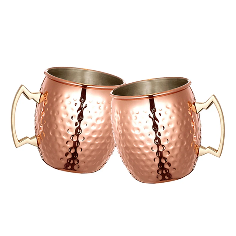 

Amazon hot sales customize 500ml stainless steel 304 Metal Cocktail beer cup Moscow Mule Copper Drinking Mugs