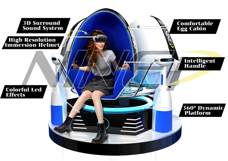 Turkey 9d Egg Chair Simulator Roller Coaster Game Machine Vr