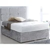 WRAP Divan Bed Base Frame COVER Valance Elasticated Easy Fit Crushed Velvet BED