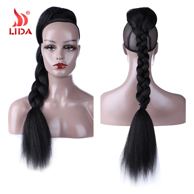 
Lida synthetic drawstring ponytail hair extension kinky straight long 30inches all color in stock ponytail 