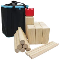 

High quality outdoor wooden kubb game with backyard