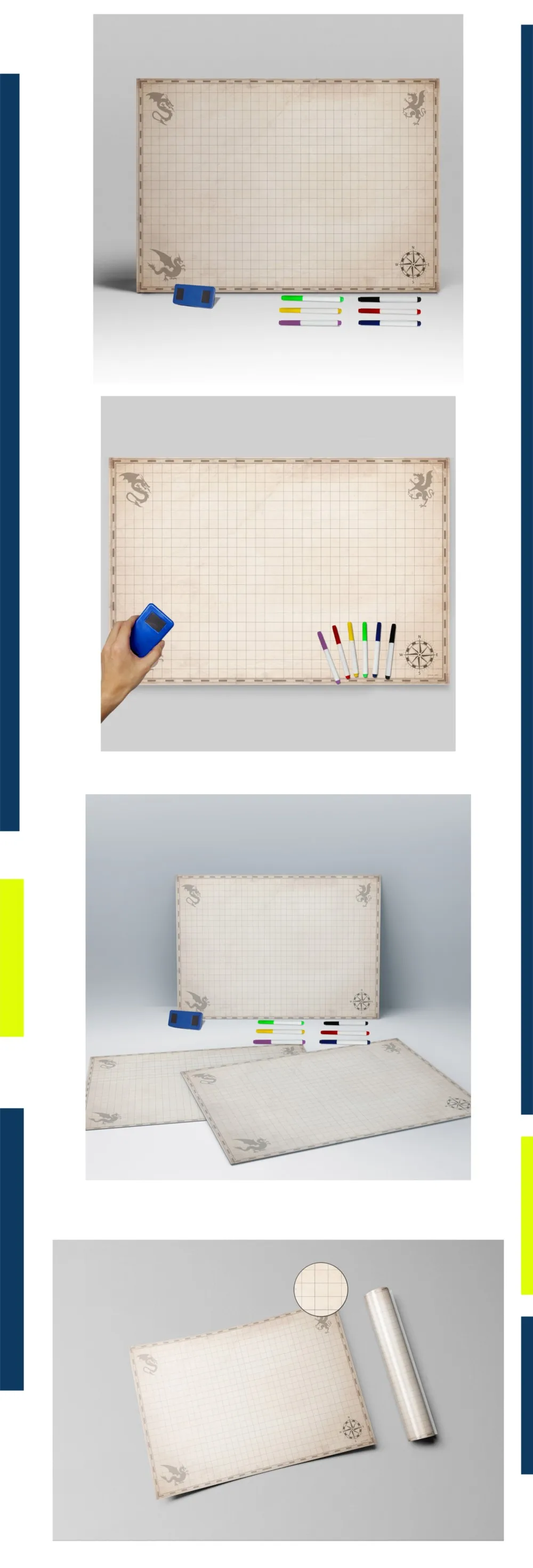 1.21 Reusable Dry Erase Tabletop Game Table Board Games Table Games