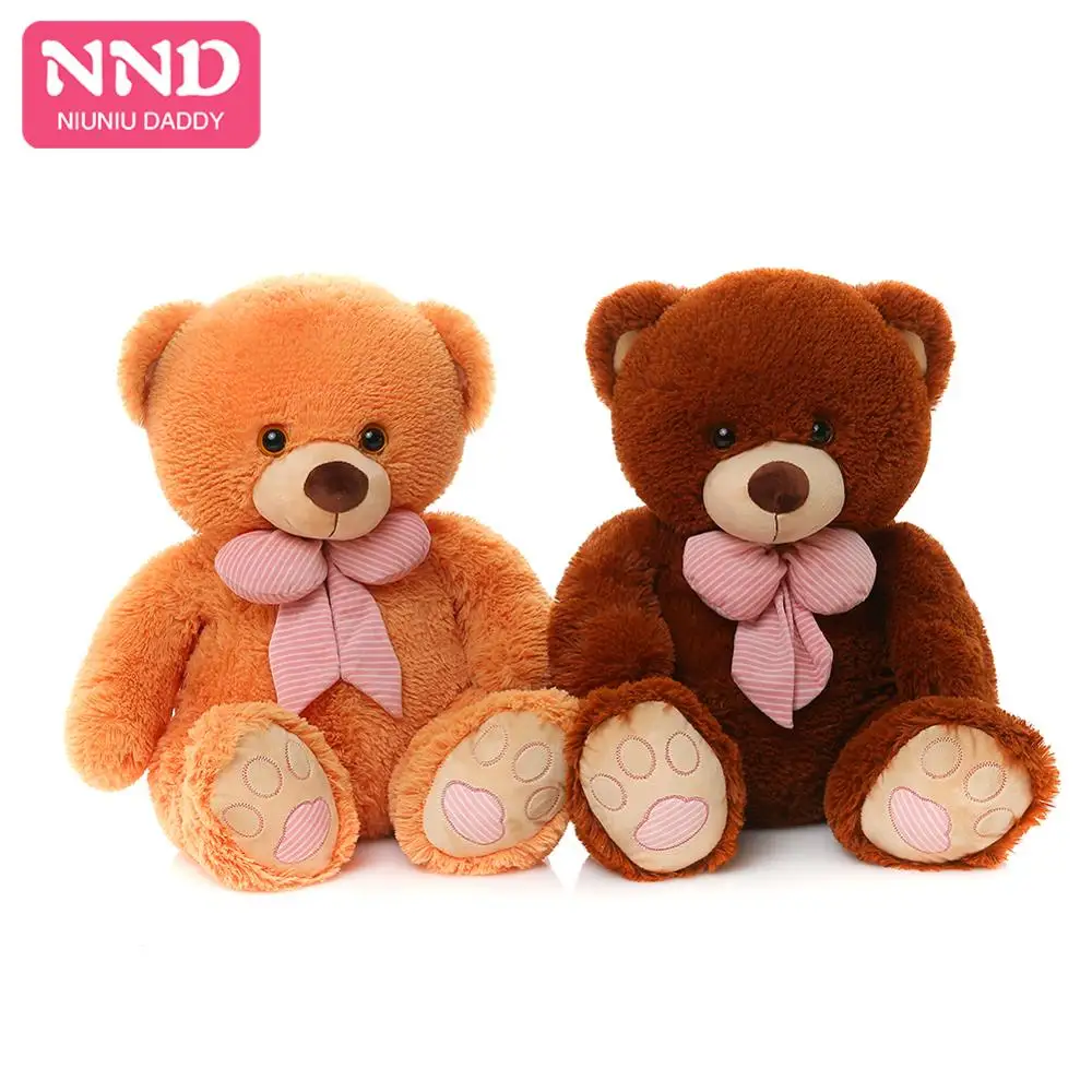 

Free Shipping Stuffed Teddy Bear Plush Animal Toy Peluches Plush Soft Doll Kawaii Pink Tie Bear Baby Plush Toy Gift Niuniu Daddy, Brown/yellow