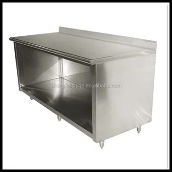 Meja Kerja Dapur Komersial Stainless Steel Tertutup Meja Kerja Dapur Komersial Stainless Steel Tertutup