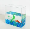 Rectangle import clear acrylic wall mounted fish tank