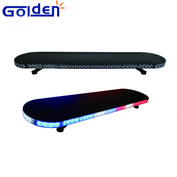 Low profile 48 inch red blue emergency warning police vehicle LED flashing cop lights