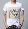 2014 fashion design t shirts for men/t shirts design with horse print