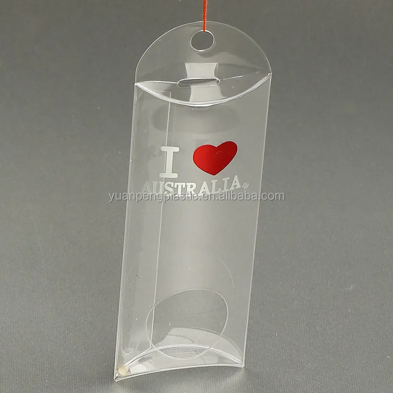Clear Pvc Plastic Pillow Box With Custom Logo For Gift Waterproof