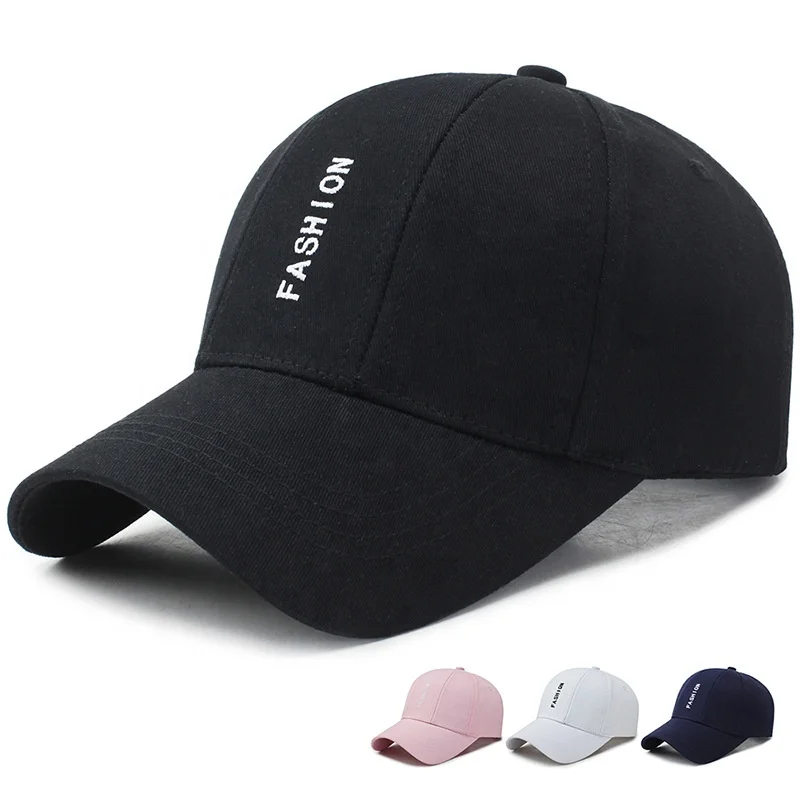 
Adjustable Cotton Embroidered Letter FASHION Plain Sports Baseball Caps 