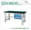 high quality steel workbench/work table with drawer cabinet, industrial heavy duty metal workbench