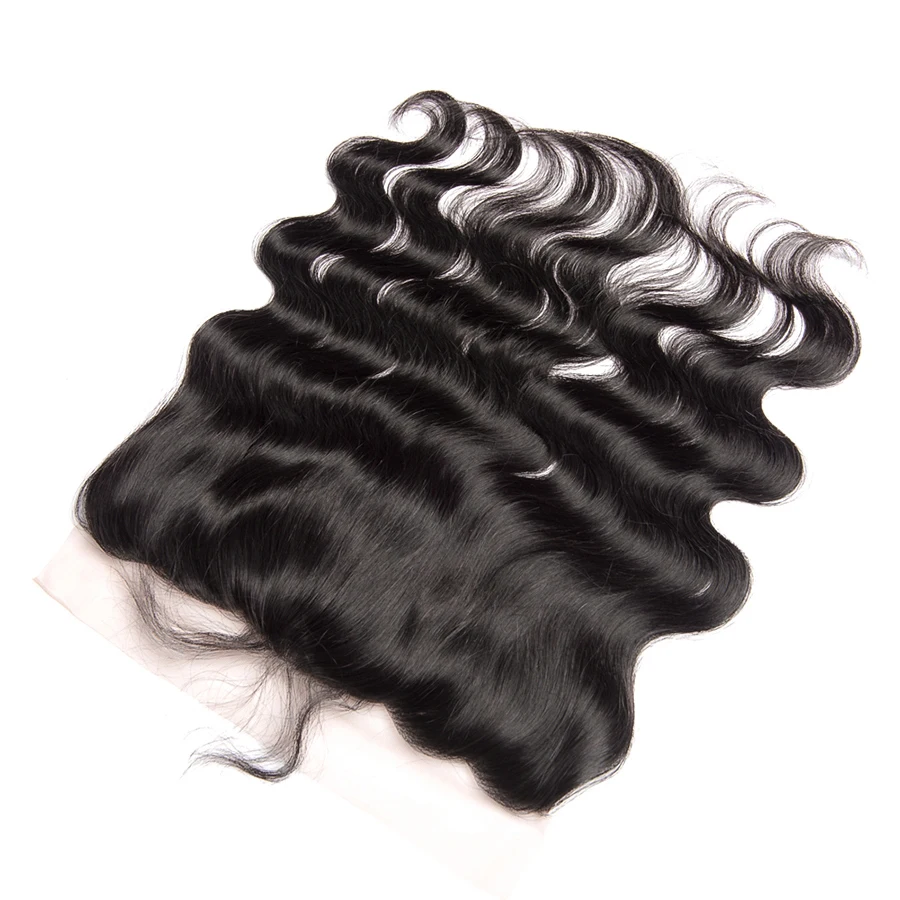 

shopping online accept paypal body wave 13x4 human hair hd lace frontal closure, Natural color #1b