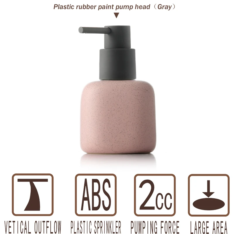 
Factory custom designed ceramic washroom liquid soap dispenser bottle emulsion pump liquid soap dispenser 