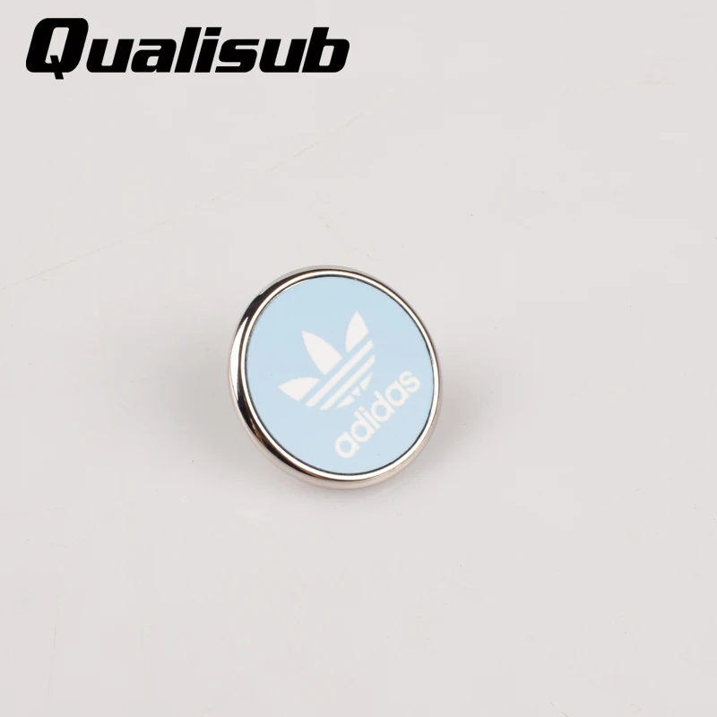 

Qualisub Round Sharp Silver Metal Pin badge For Blank Sublimation Fashionable Style