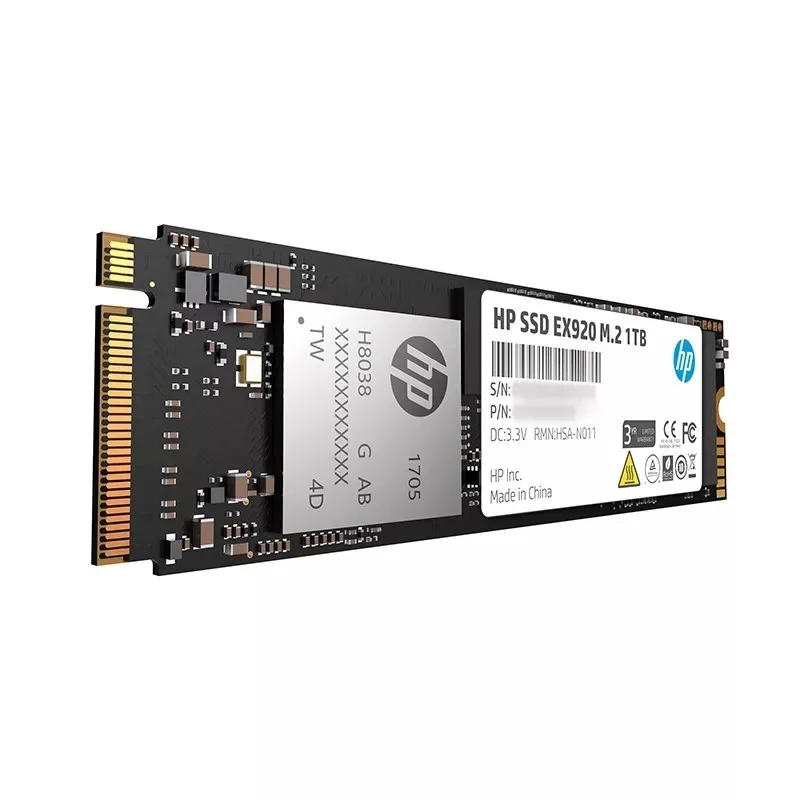 

Original New HP 1TB EX920 M.2 NVMe 1.3 PCIe Gen3 8Gb/s x 4 SSD 3D TLC NAND Flash 3200MB/s 1800MB/S 5yr Wty