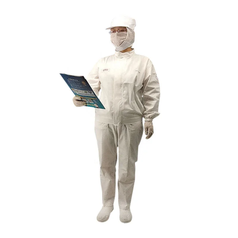 

high quality Free To Printed Logo cleaning clothing Working Suit food industry overalls, White