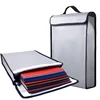 OEM custom BSCI approved money battery cash fire safe organizer document holder waterproof fireproof bag