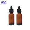Pharma essential oil serum beard oil e liquid ecig Clear Medical Amber Glass Bottle 30ml amber glass bottle for liquid medicine