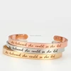She believed she could so she did engraved 6mm width stainless steel cuff bracelet custom cheap thin gold bangle