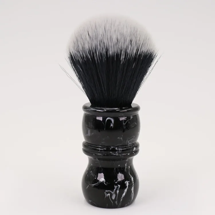 

synthetic shaving brush with black resin handle