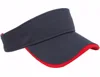 3 panel two tone colors cotton twill curved W insert bill sun visor hat