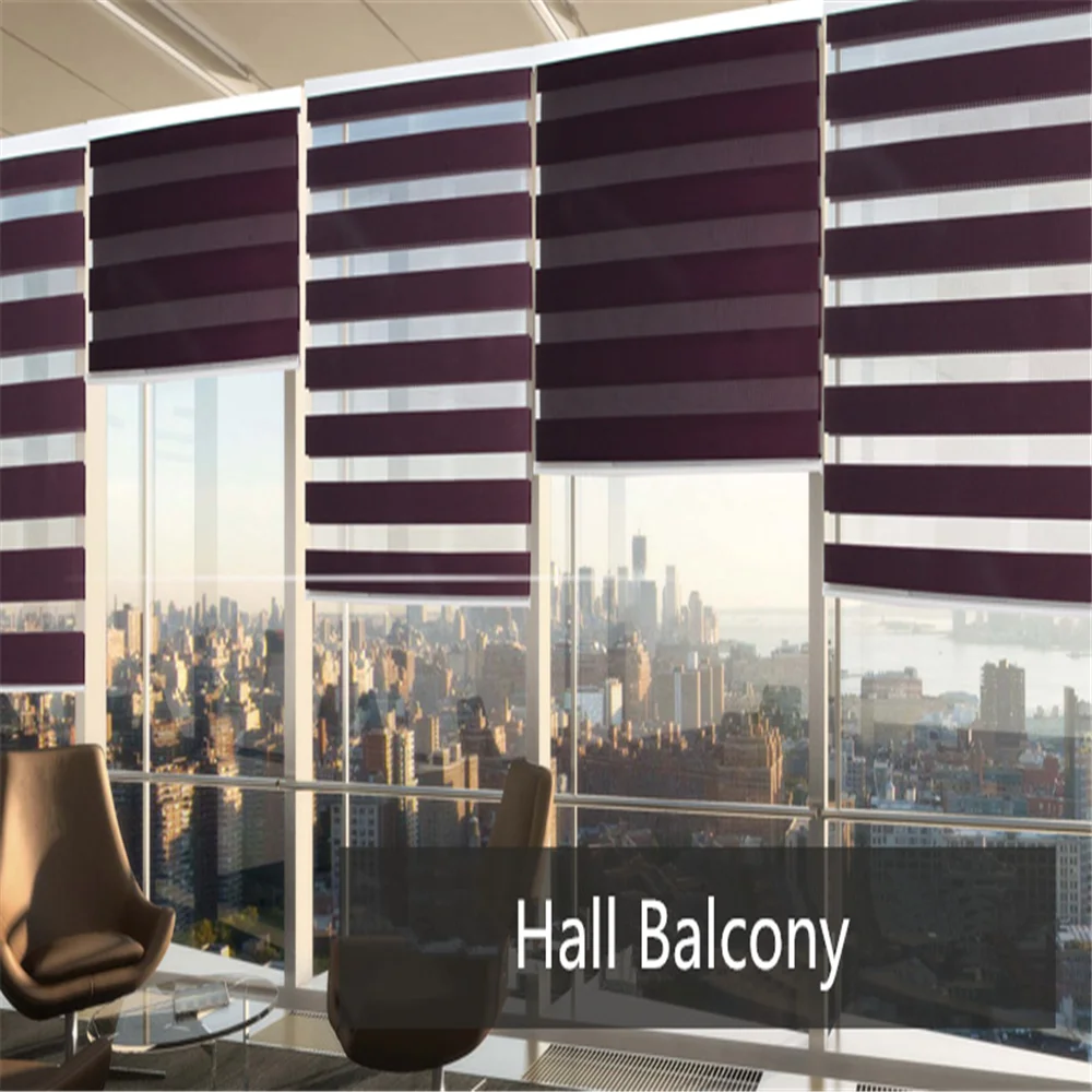 Persianas Cebra Motorizadas Para Techo,Cortinas Cebra Con Mando A