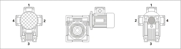 Alumibum NMRV 025 worm gear speed reducer