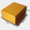 W104*H51MM solid dustproof bright gold die cast aluminum extruded tubular enclosure for sensors