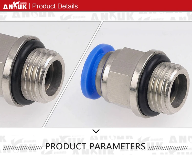 Pcg Straight Male Threaded Connection Pneumatic Quick Brass Fitting