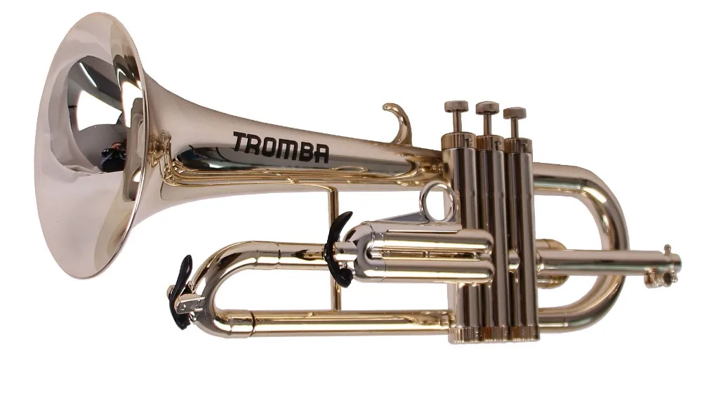 

Tromba TF-BL Pro Professional Plastic Bb Flugelhorn, Black, Golden\silver\black