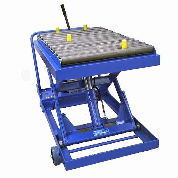 Ce Scissor Vertical Hydraulic Lifting Table Trolley With Conveyor