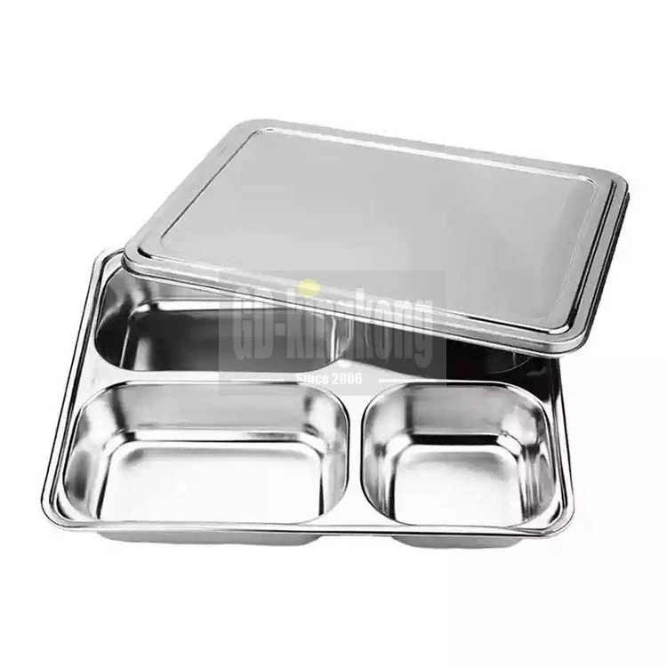GUANGDONG-KINGKONG 304 3/4/5 room rectangular  Stainless Steel kids children's bento lunch box with cover